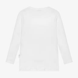Diacar-Girls Classic White Cotton Top | Childrensalon Outlet