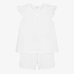 Diacar-طقم نوم ناعم أبيض للبنات | Childrensalon Outlet