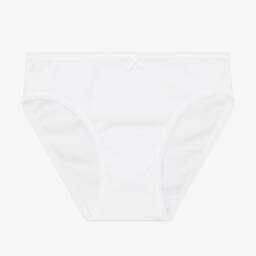 Diacar-Girls Soft White Cotton Briefs | Childrensalon Outlet