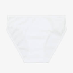 Diacar-Girls Soft White Cotton Briefs | Childrensalon Outlet