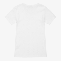 Diacar-Girls White Cotton Vest | Childrensalon Outlet