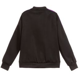  ديادورا-توب بسحّاب جيرسي لون أسود وبنفسجي للبنات | Childrensalon Outlet