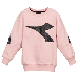  ديادورا-Girls Pink Cotton Sweatshirt | Childrensalon Outlet