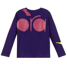 Diadora-Girls Purple Cotton Top | Childrensalon Outlet