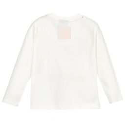 Diadora-Girls White Cotton Top  | Childrensalon Outlet