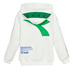 Diadora-Ivory Cotton Hoodie | Childrensalon Outlet