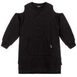 Diesel-Black Cotton Jersey Dress | Childrensalon Outlet