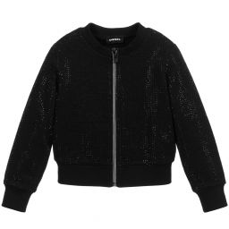 Diesel-Black Glitter Stud Jacket | Childrensalon Outlet