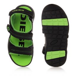 ديزل-صندل قماش ومطاط لون أسود وأخضر | Childrensalon Outlet
