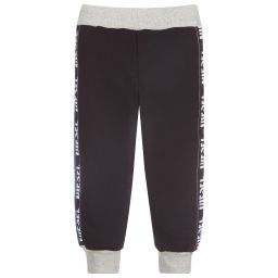 Diesel-Black & Grey Cotton Joggers | Childrensalon Outlet