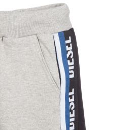 Diesel-Black & Grey Cotton Joggers | Childrensalon Outlet