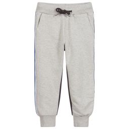 Diesel-Black & Grey Cotton Joggers | Childrensalon Outlet