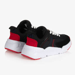 Diesel-Black Lace-Up Trainers | Childrensalon Outlet