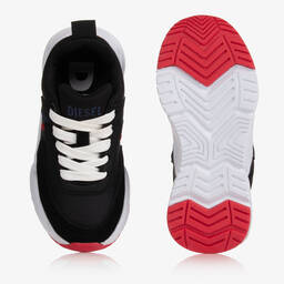 Diesel-Black Lace-Up Trainers | Childrensalon Outlet