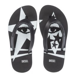 ديزل-Black Logo Flip-Flops | Childrensalon Outlet