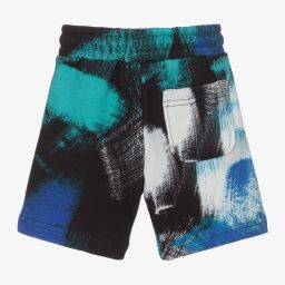 Diesel-Blue Cotton Graphic Shorts | Childrensalon Outlet