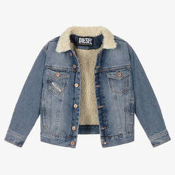 Diesel-Boys Blue Denim Jacket | Childrensalon Outlet