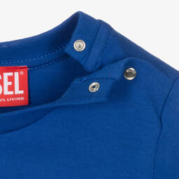 Diesel-Синий топ с надписью для мальчиков | Childrensalon Outlet