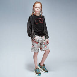 Diesel-Boys Grey Jersey Shorts | Childrensalon Outlet