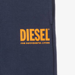Diesel-Boys Navy Blue Cotton Joggers | Childrensalon Outlet