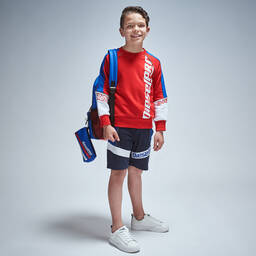 Diesel-شورت قطن لون كحلي للأولاد | Childrensalon Outlet