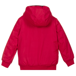 Diesel-Boys Red Logo Hooded Jacket | Childrensalon Outlet
