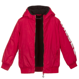 Diesel-Boys Red Logo Hooded Jacket | Childrensalon Outlet