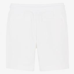 Diesel-Boys White Cotton Logo Shorts | Childrensalon Outlet
