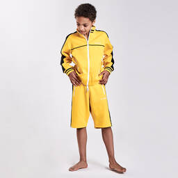 Diesel-Boys Yellow & Black Shorts | Childrensalon Outlet