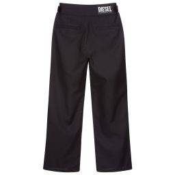 Diesel-Girls Black Trousers  | Childrensalon Outlet