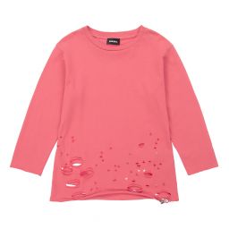 Diesel-Girls Pink Cotton Jersey Top | Childrensalon Outlet