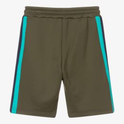 Diesel-Green Cotton Jersey Shorts | Childrensalon Outlet