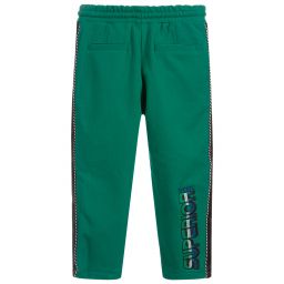 green cotton joggers