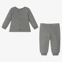 Diesel-Grey Quilted Baby Tracksuit | Childrensalon Outlet