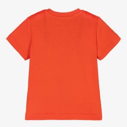 Diesel-Orange Cotton Logo T-Shirt | Childrensalon Outlet