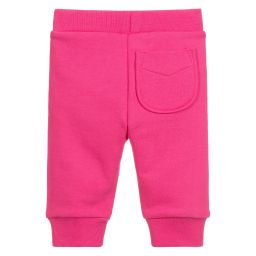 Diesel-Pink Cotton Logo Joggers | Childrensalon Outlet