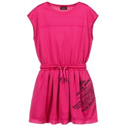 Diesel-Pink Drawstring Waist Dress | Childrensalon Outlet