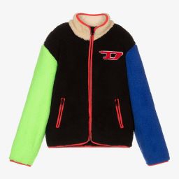 Diesel-Teen Black Fleece Zip-Up Top | Childrensalon Outlet