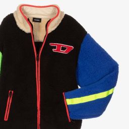 Diesel-Teen Black Fleece Zip-Up Top | Childrensalon Outlet