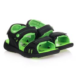 Diesel-Teen Black & Green Sandals | Childrensalon Outlet