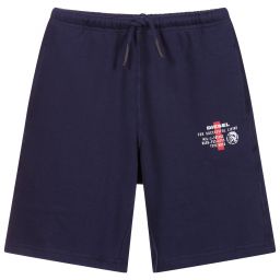 Diesel-Teen Blue Logo Shorts | Childrensalon Outlet