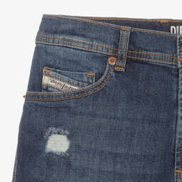 Diesel-Teen Boys Blue Denim Shorts | Childrensalon Outlet