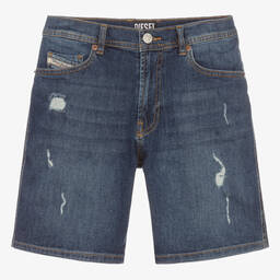 Diesel-Teen Boys Blue Denim Shorts | Childrensalon Outlet