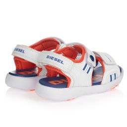 Diesel-White Strap Sandals | Childrensalon Outlet