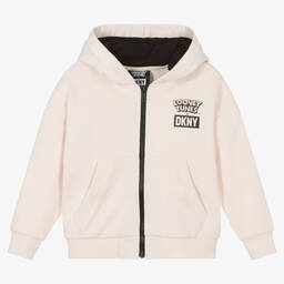 DKNY-Beige Looney Tunes Zip-Up Hoodie | Childrensalon Outlet