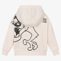 DKNY-Beige Looney Tunes Zip-Up Hoodie | Childrensalon Outlet