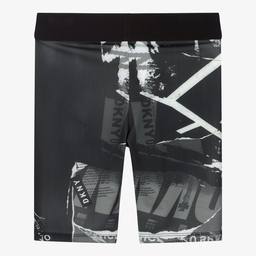 DKNY-Black & Grey Collage Shorts | Childrensalon Outlet