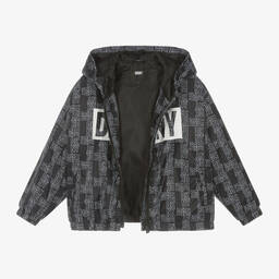 دكني-جاكيت هودي واقي من الرياح لون أسود | Childrensalon Outlet