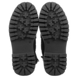 دكني-بوت بأربطة جلد لون أسود | Childrensalon Outlet