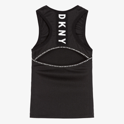 DKNY-Black Racer Back Vest Top | Childrensalon Outlet
